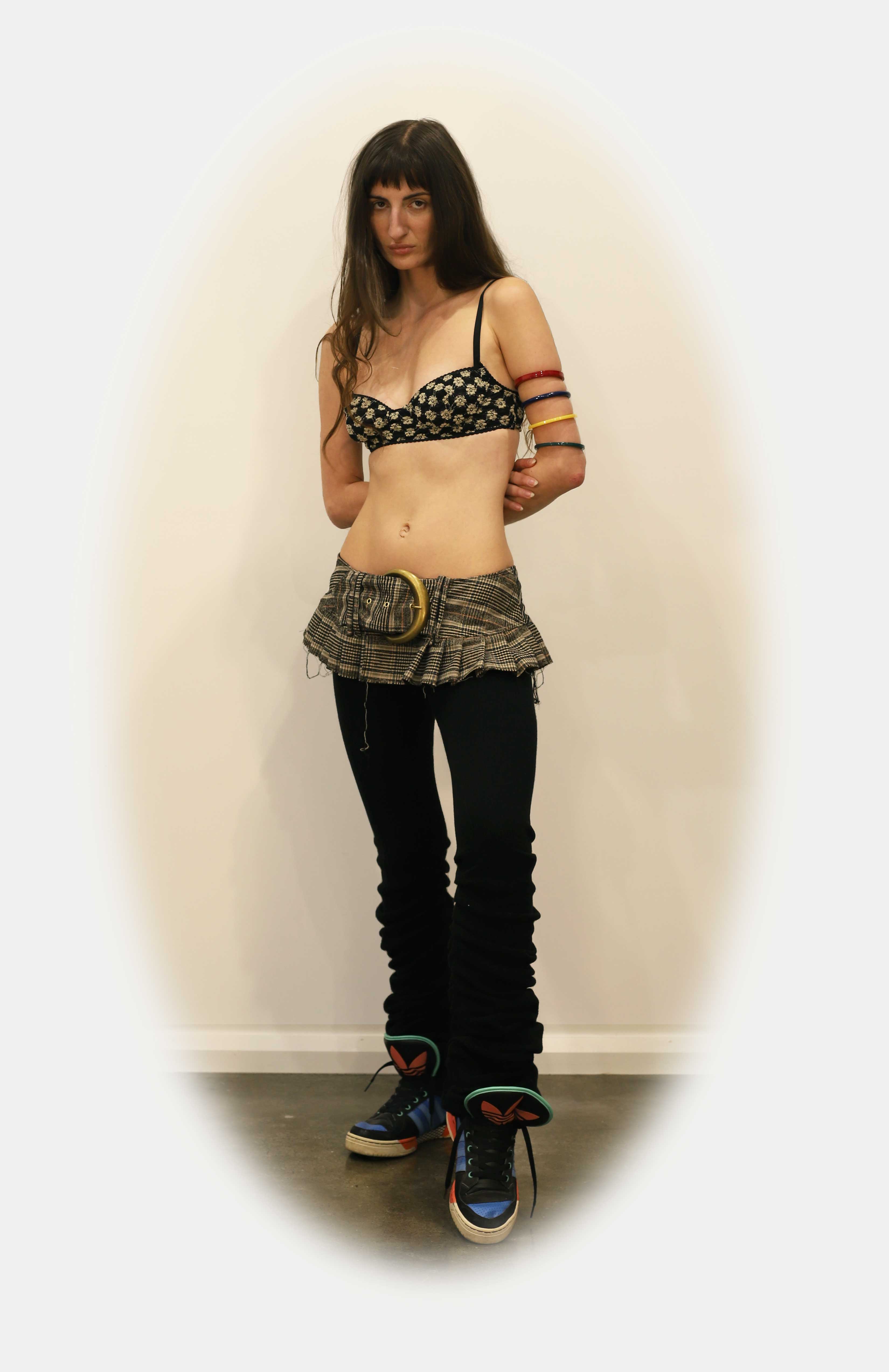 Black Gathered Leggings