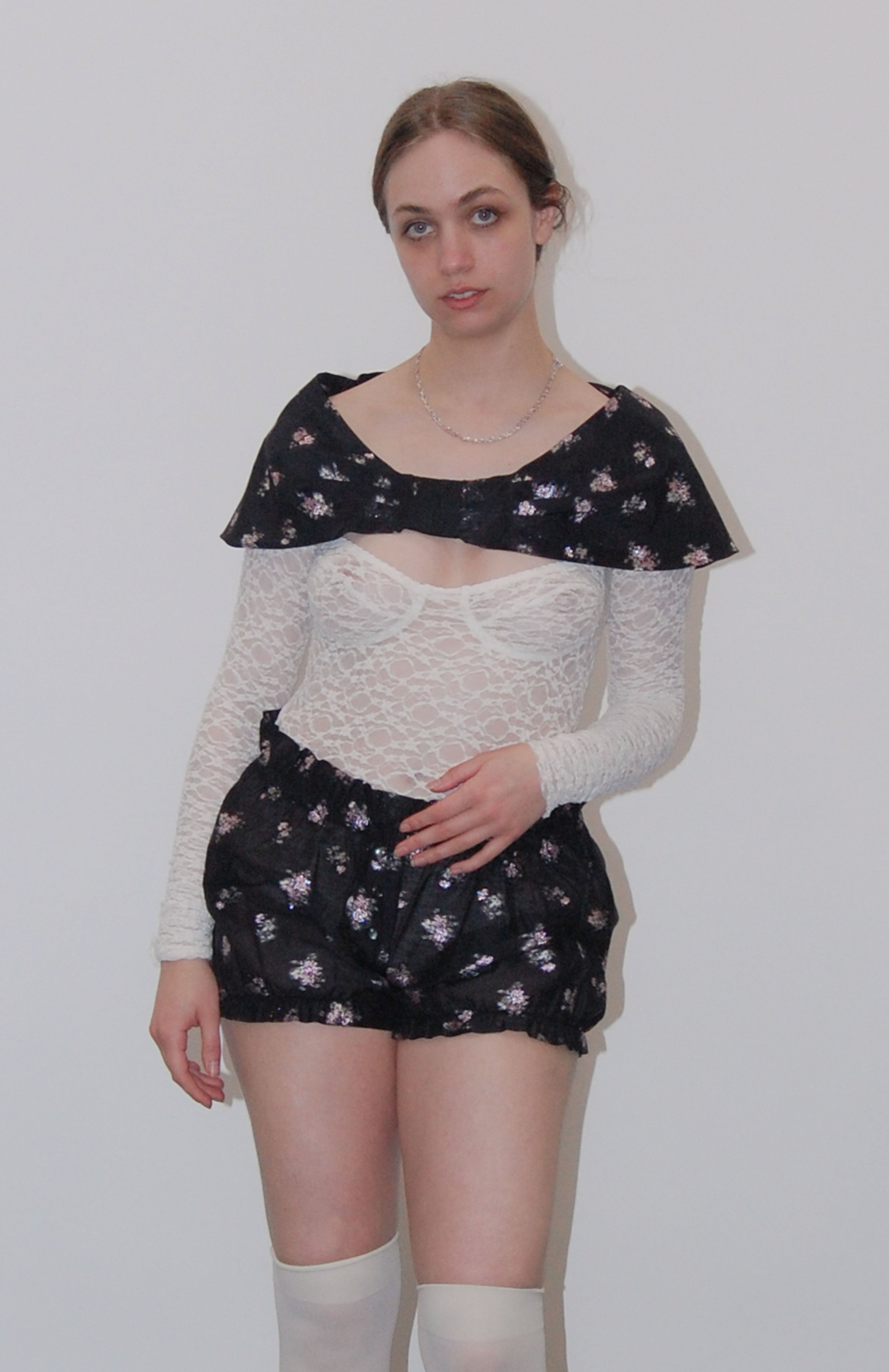 Black Floral Bloomers