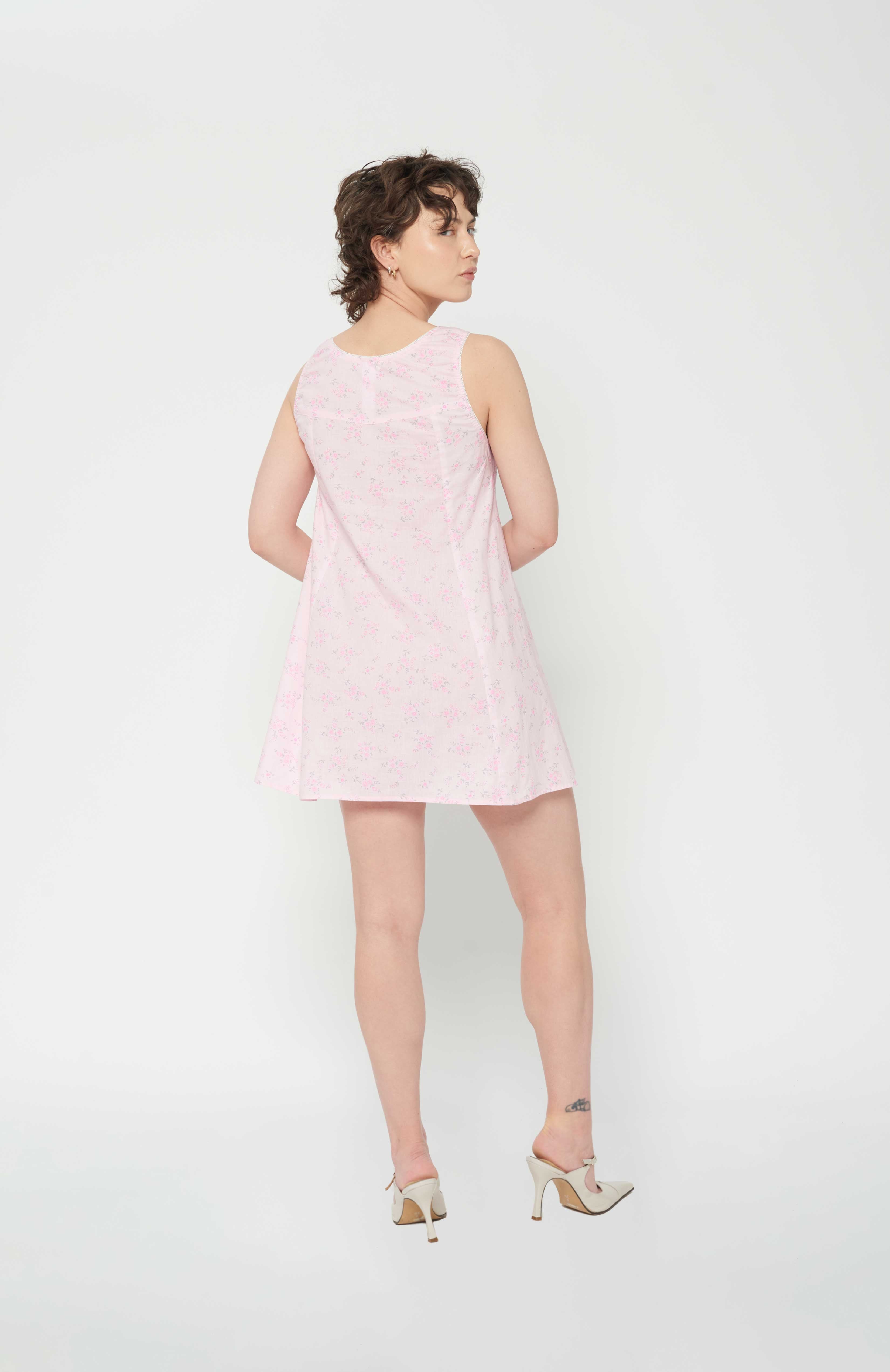 Pink Babydoll Dress – Maroske Peech